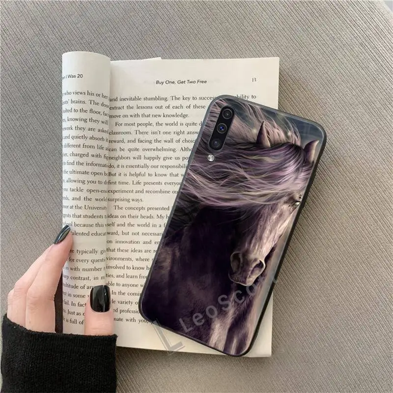 

0 Watercolor Horses Running Phone Case For Samsung A40 A31 A50 A51 A71 A20E A20S S8 S9 S10 S20 Plus note 20 ultra
