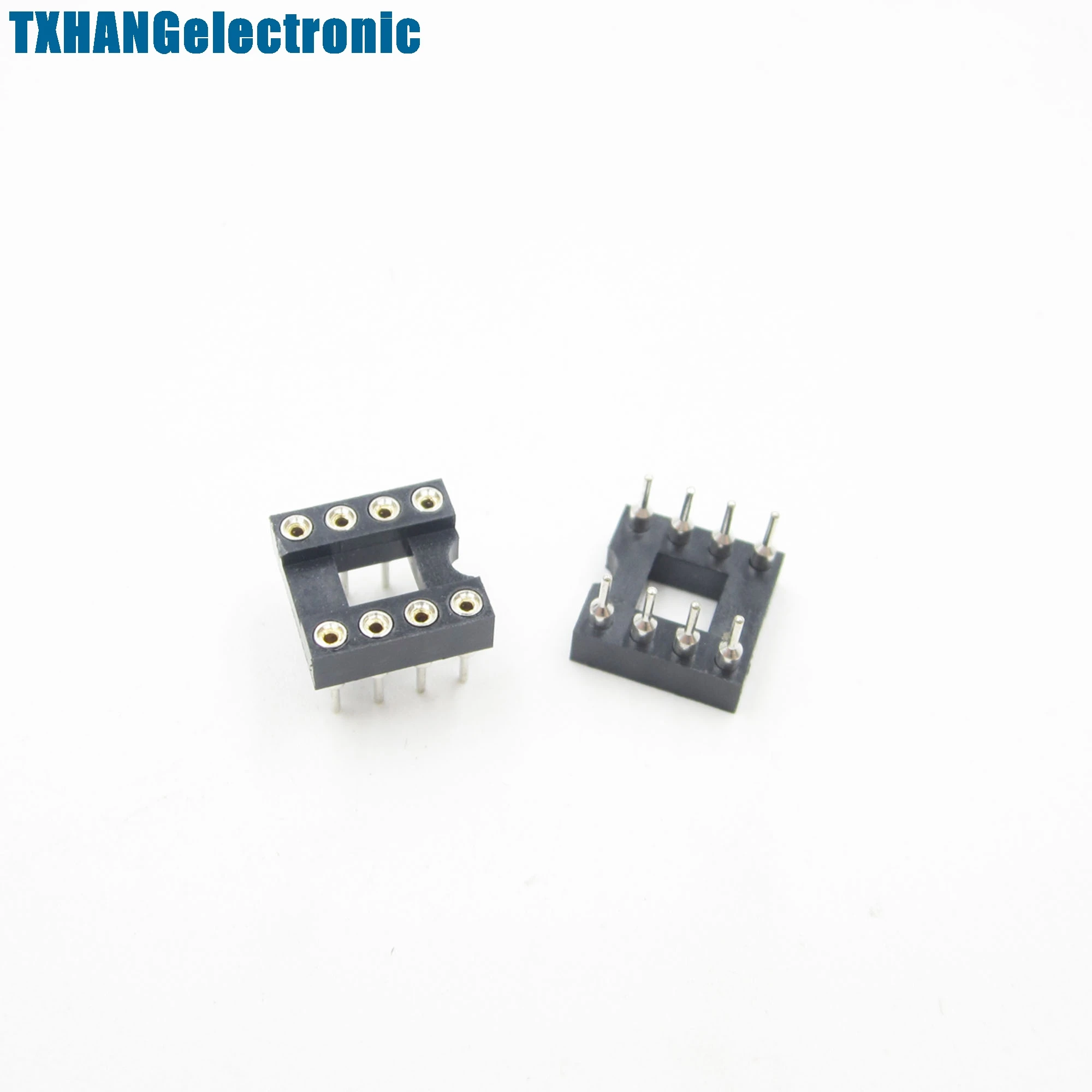 

20PCS 8Pin DIP SIP Round IC Sockets Adaptor Solder Type gold plated machined diy electronics