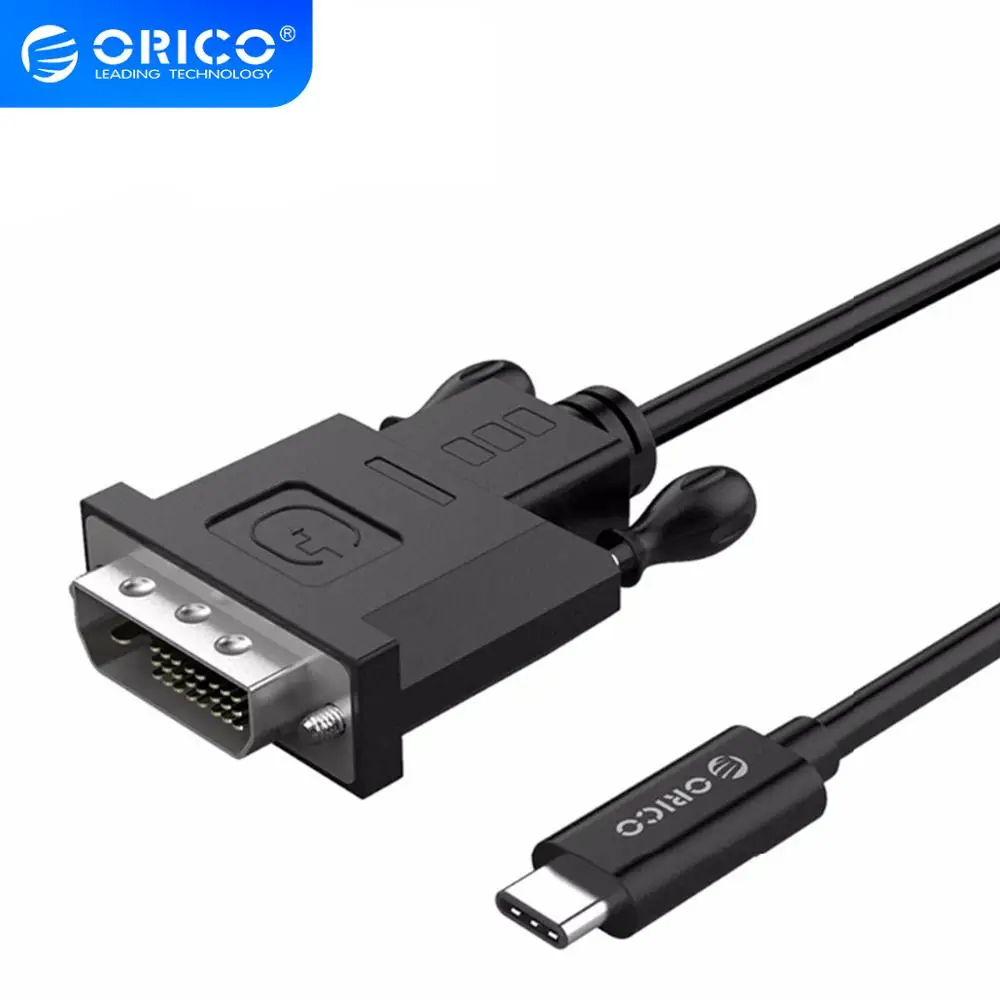 Кабель адаптер ORICO USB 3 1 type C к DVI совместимый с Thunderbolt Для MacBook Pro 1920*1080P/60 Гц