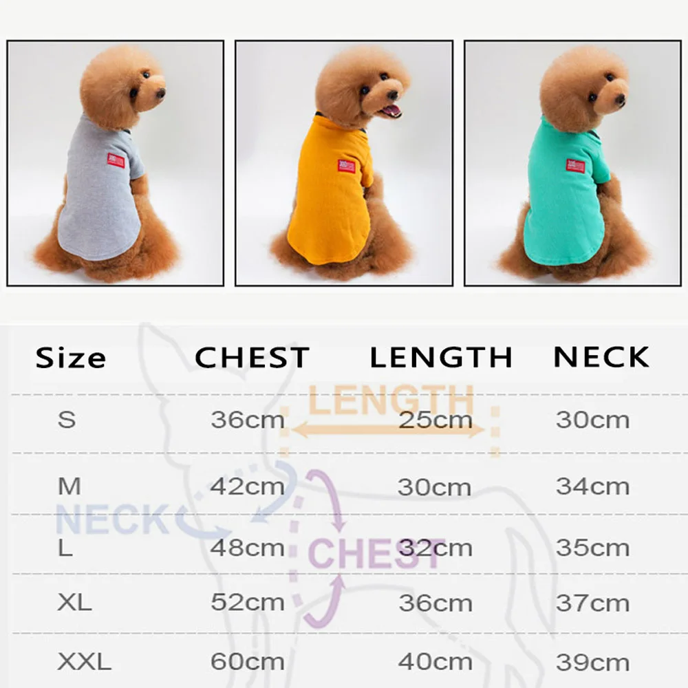 Одежда для собак осень-зима майка собаки рубашки хлопковая рубашка поло собачий