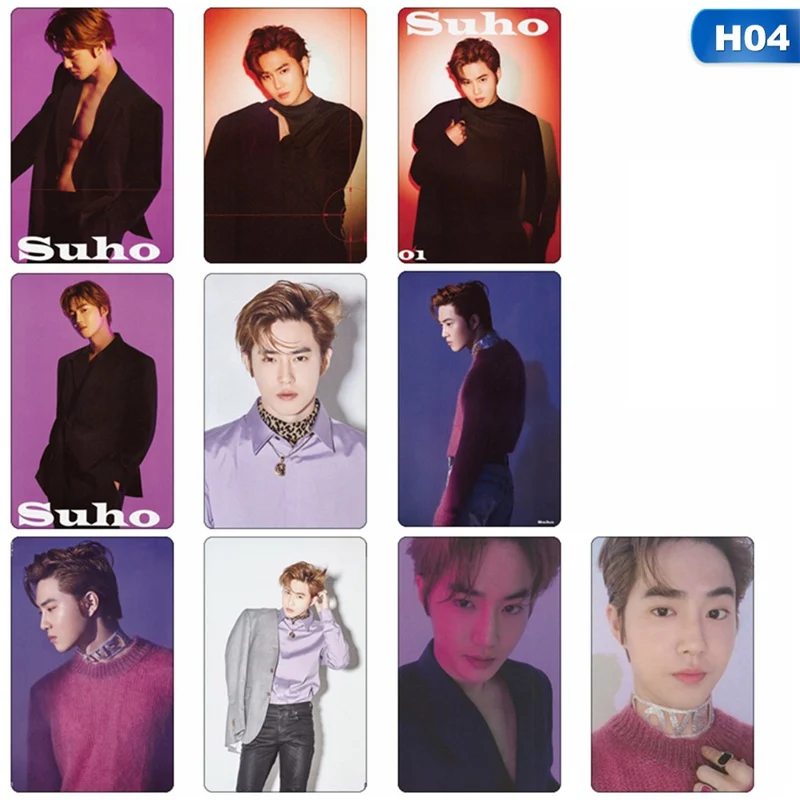 10 шт./компл. альбом KPOP EXO LOVE SHOT самодельная бумага Lomo карта фото плакат в виде карты фотостудии игрушек, для подарка, для фанатов