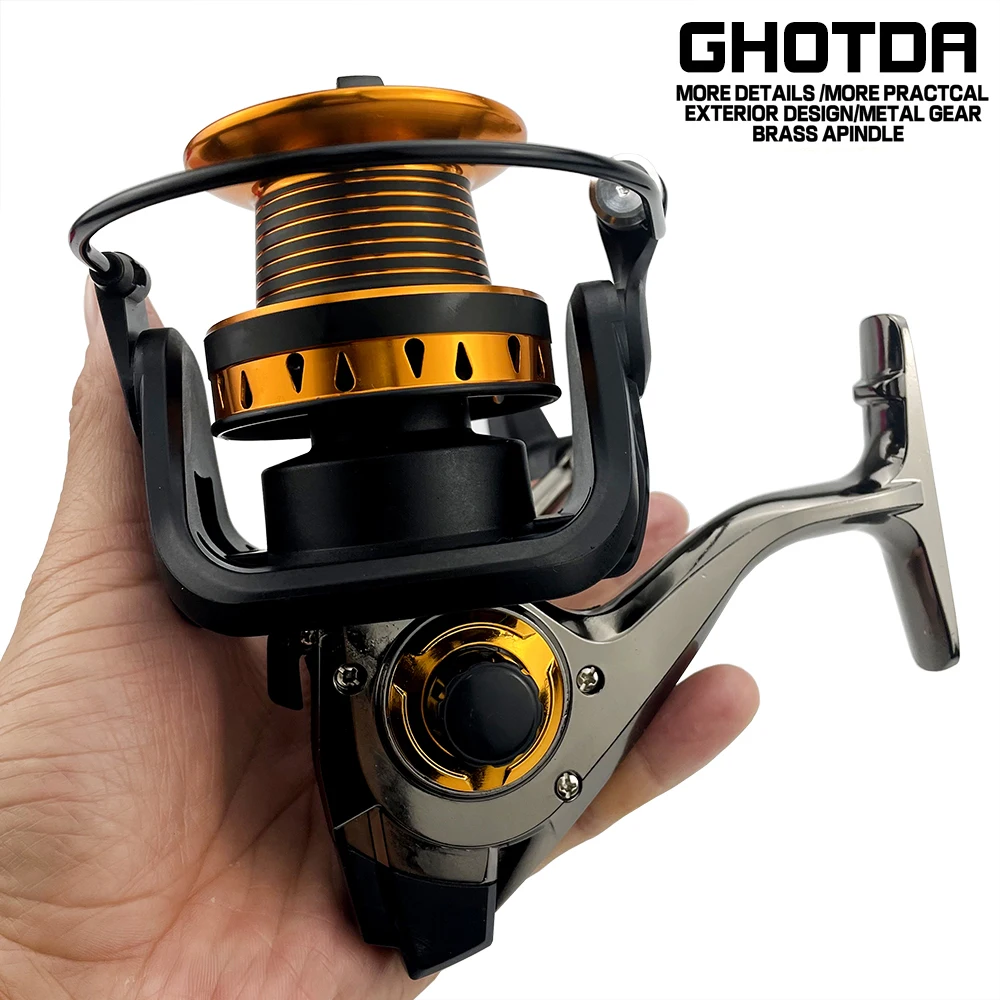 

GHOTDA Brand 4000-8000 Series 5.2:1 Super Light Fishing Reel Drag System 26.4lb Max Power Line Capacity 100-200Meter