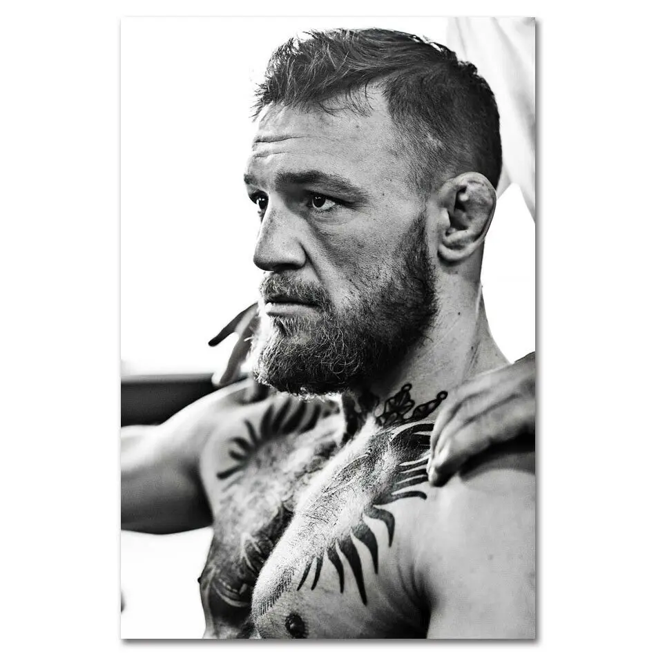 Conor McGregor файтинг боксерский спортивный плеер шелковая ткань наклейка яркий Декор