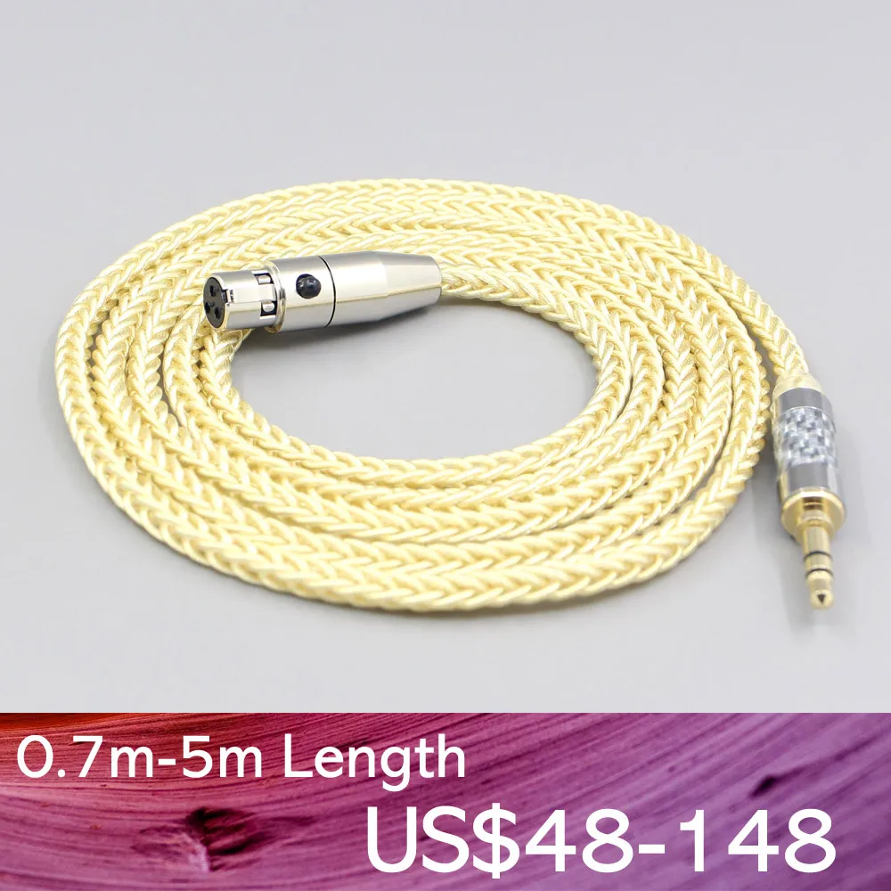 

LN007645 8 Core Gold Plated + Palladium Silver OCC Cable For AKG Q701 K702 K271 K272 K240 K141 K712 K181 K267 K712 Headphone