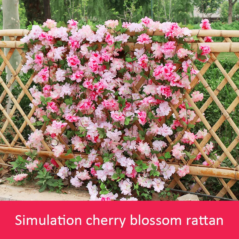 Искусственная шелковая гирлянда искусственные цветущие вишни лоза цветы сакуры