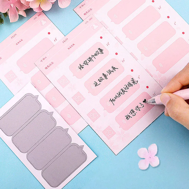 Креативная открытка на день Святого Валентина белая наклейка сделай сам стол