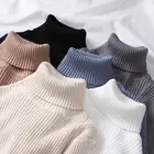 Женский вязаный свитер с высоким воротником, мягкий Повседневный джемпер-поло, эластичный пуловер, Осень-зима 2020, NS9096