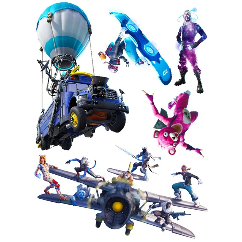 

45*60 Cm Fortnite Large Stickers Bedroom Wall Decoration Stickers Kids Personality Fashion Sticker Birthday Party Gifts