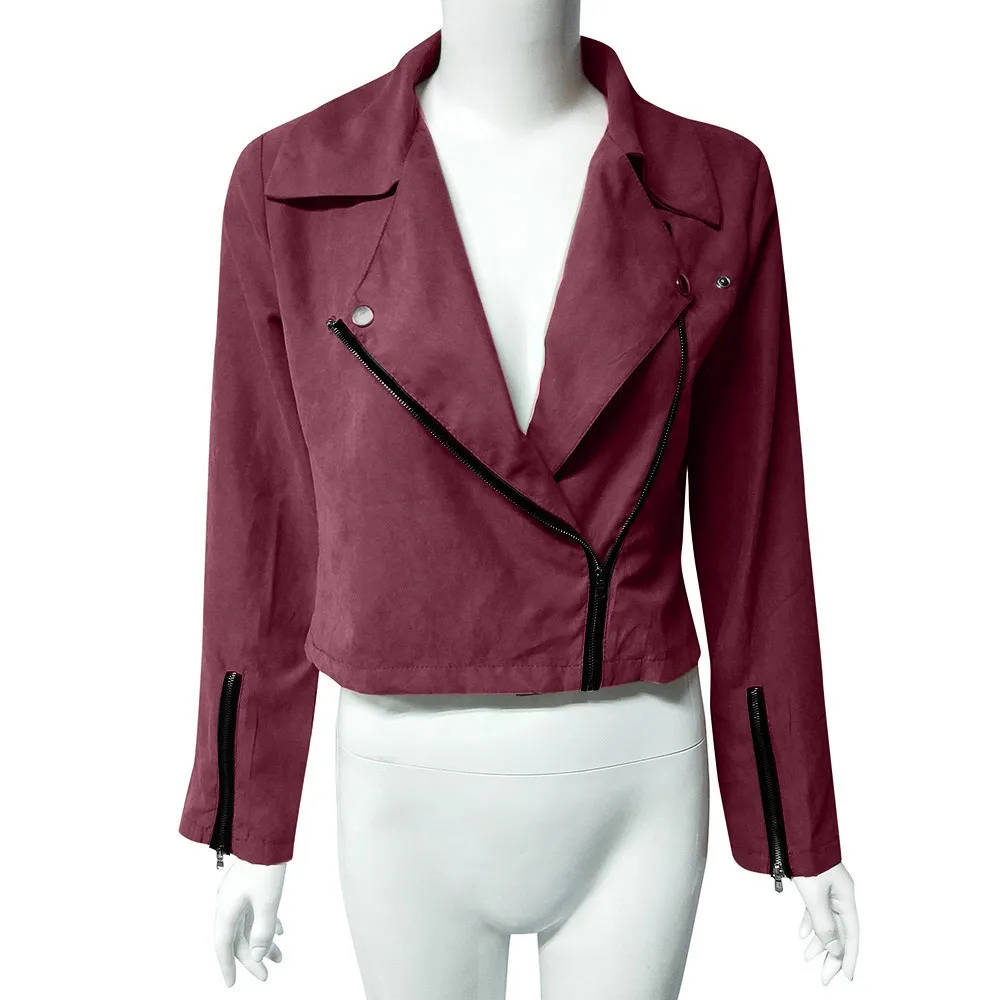 Куртка 2019 Весна Лето Новая Женская Ретро куртка-бомбер на молнии с заклепками