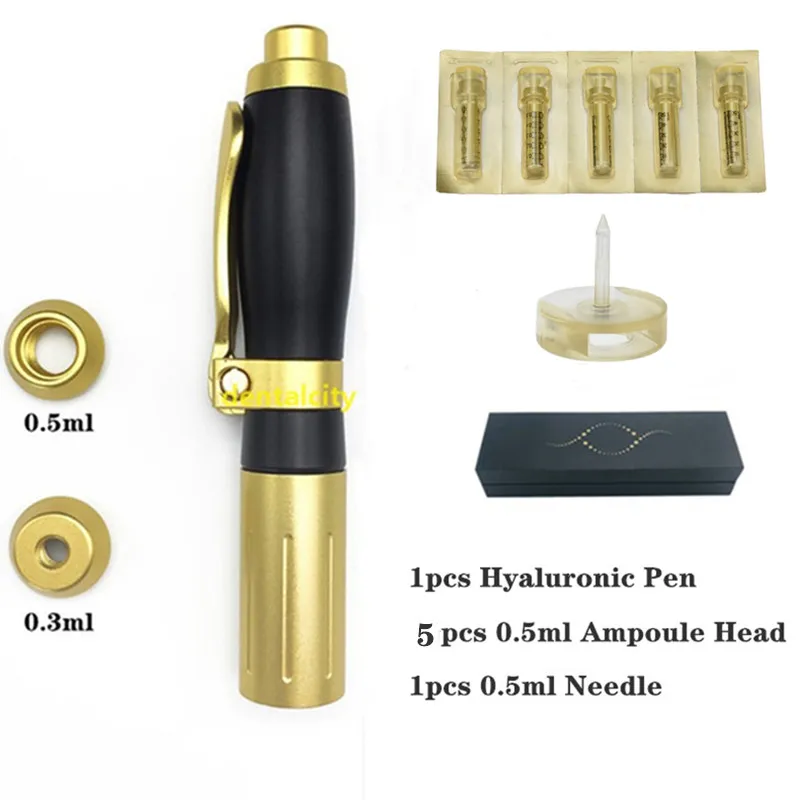 1pc pen 5pc syringe Красота кожи 2 в 1 гиалуроновая ручка 0,3 мл и 0,5 мл Гиалуроновая кислота ручка для наполнителя губ Филлер губ против морщин губ лифтинг - Color: 1pc pen 5pc syringe