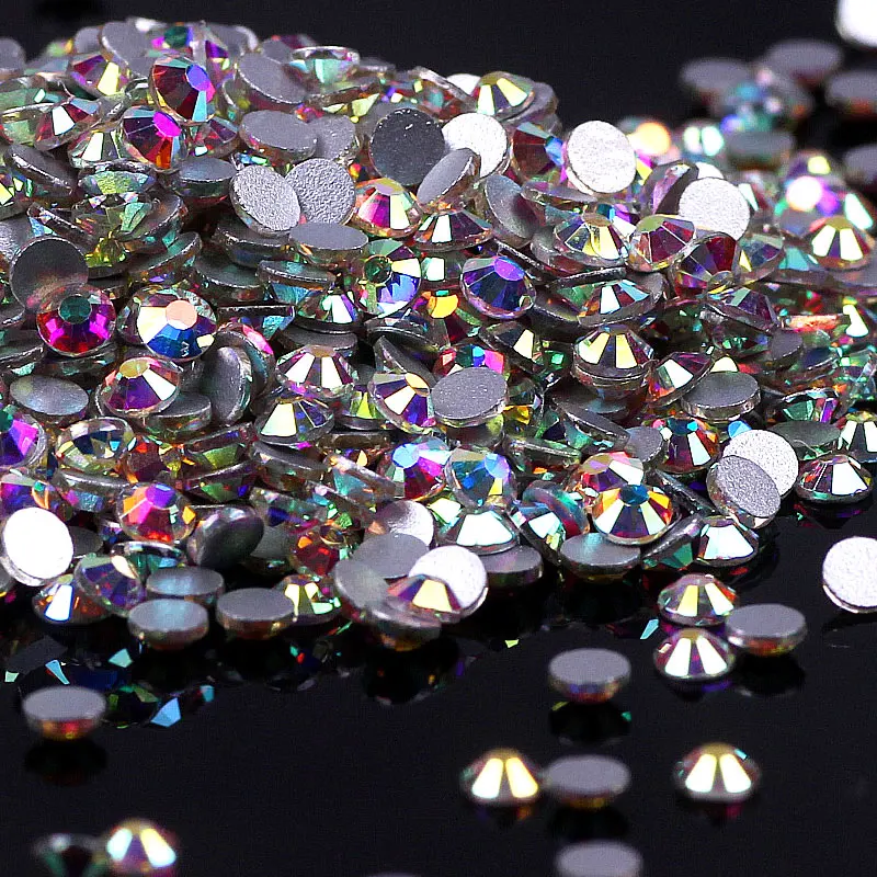 Prajna SS3-SS50 красочные блестящие кристаллы AB Стразы без горячей фиксации Flatback стразы