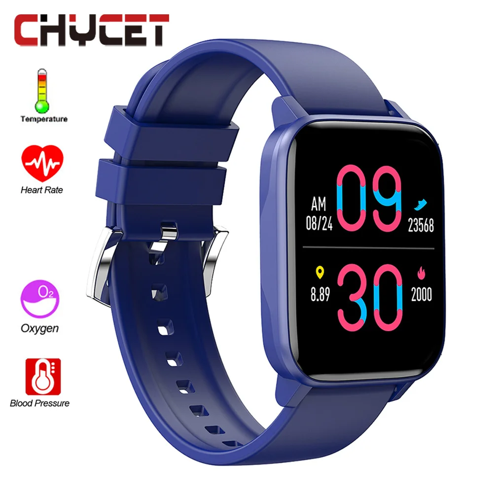 

CHYCET 2021 Smart Watch Men Customize Wallpaper Clock Heart Rate Fitness Tracker Fashion Sport Smartwatch Women For Android IOS