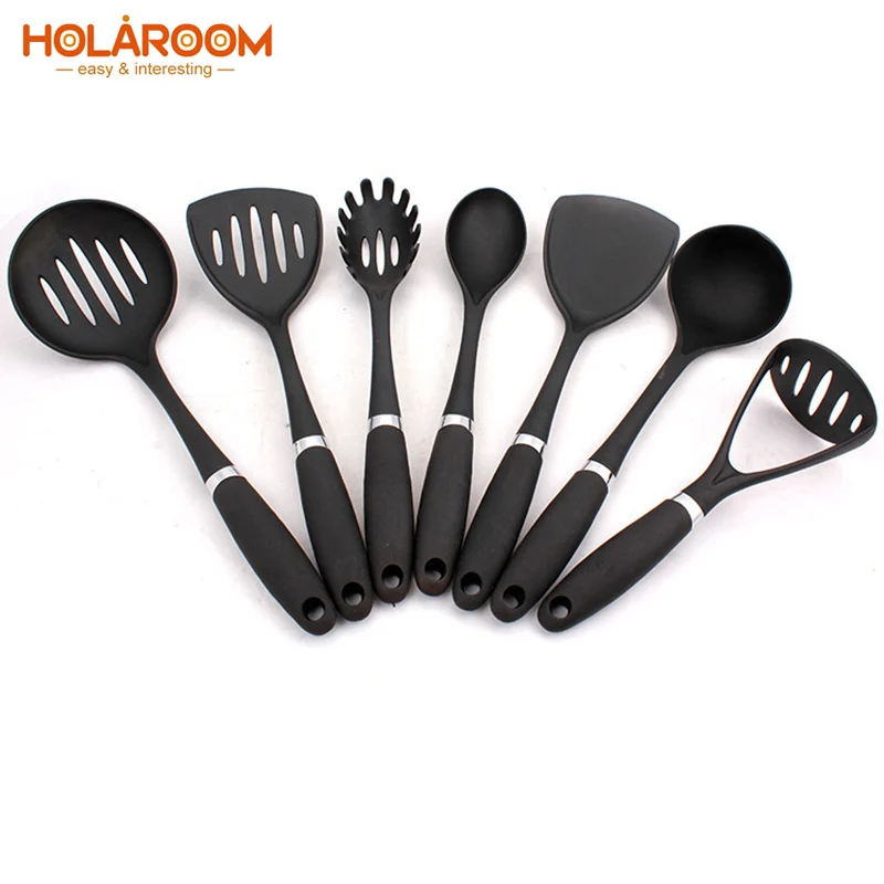 Practical Spatula Spoons Colander Food Grade Nylon Kitchen Cooking Utensils Cookware Heat Resistant Baking Tools | Дом и сад