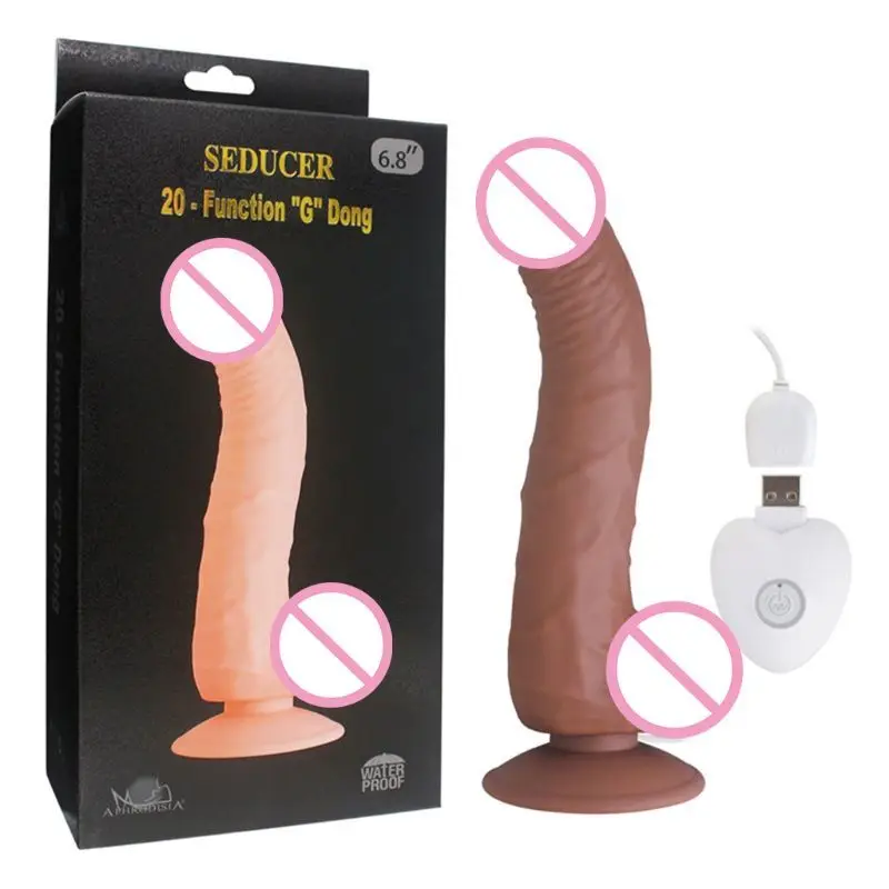 Realistic Dildo with Suction Cup 20 Frequency Vibrator G Spot Massager Clitoris Stimulation Adult Sex Toy for Women Couples | Красота и