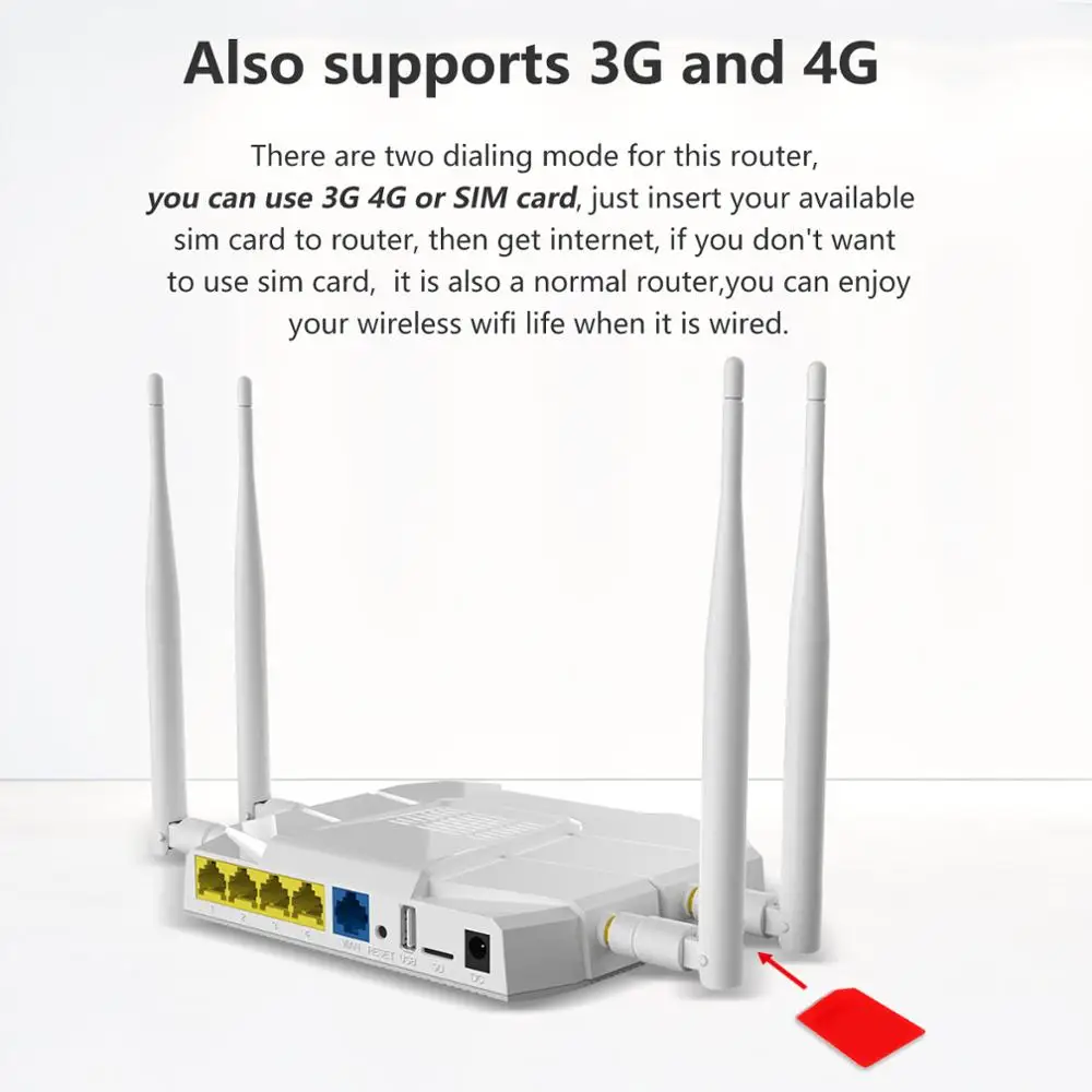 Wiflyer WE1326KC 4G разблокированный маршрутизатор LTE беспроводной гигабитный модем 2 и 5