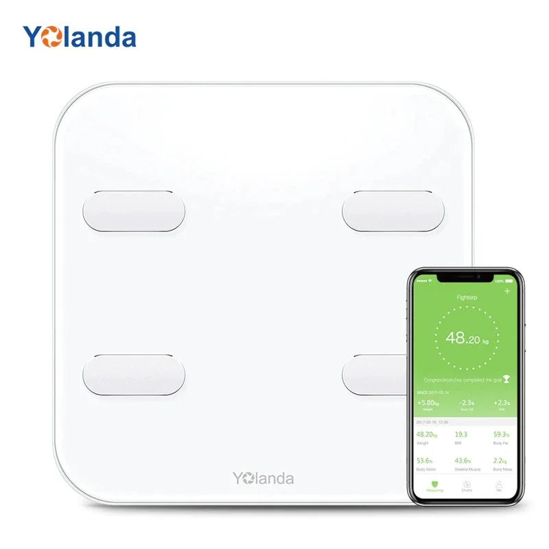 

Yolanda CS20A Body Fat Scale WiFi+Bluetooth Smart Electronic Digital Weight Scale APP Unlimited Users Scale Heart Rate