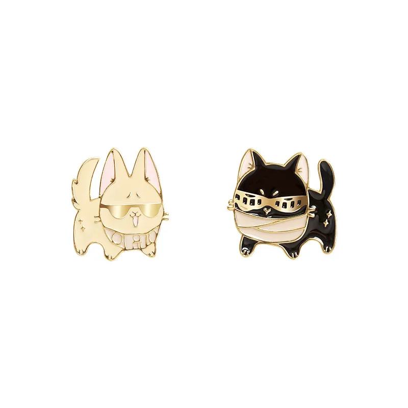 2 Pin мультфильм милые солнцезащитные очки кошка броши в форме собаки для женщин забавная брошь с животными Эмаль Булавка ювелирные изделия одежда рюкзак Bst значок