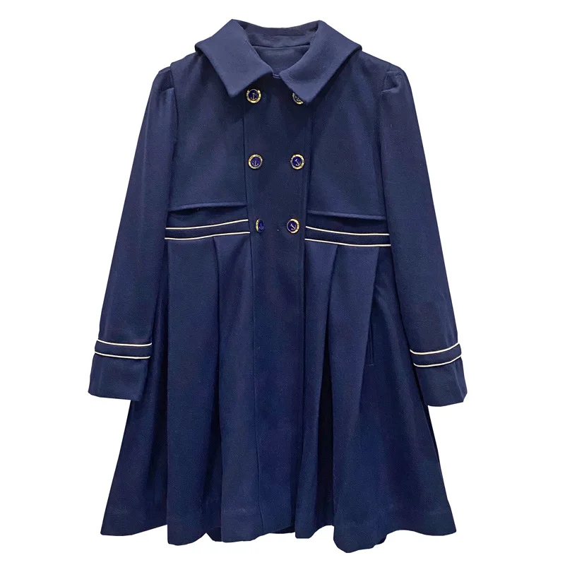 

New arrival Designer Women's High-rise double-breasted overcoat Chic elegant women Woollen coat C753