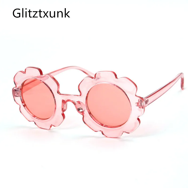 

Модные круглые детские солнцезащитные очки с цветами, брендовые винтажные детские солнцезащитные очки для мальчиков и девочек с защитой ...