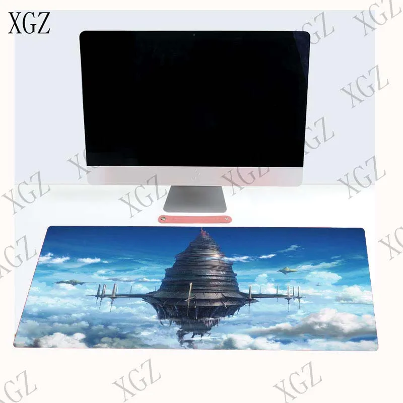 

XGZ Sword Art Online Landscape Anime Mouse Pad Gamer Large Rubber Durable Lock Edge Gaming Laptop Desk Mat Keyboard