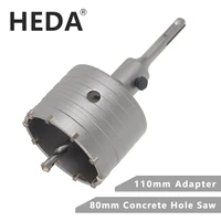 heda 80mm concrete tungsten carbide alloy core hole saw sds plus electric hollow drill bit air conditioning pipe cement stone
