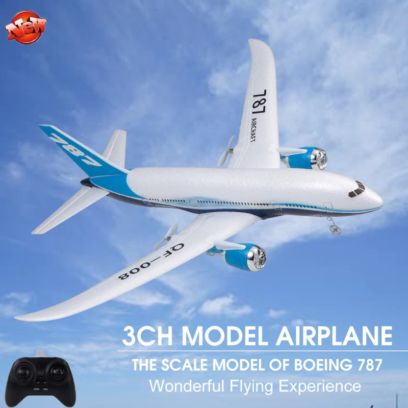 Simulation 787 Civil Airliner Model Electric RC Aircraft Plane 300M 55CM Large Fixed-Wing Glider Epp Foam Remote Control | Игрушки и