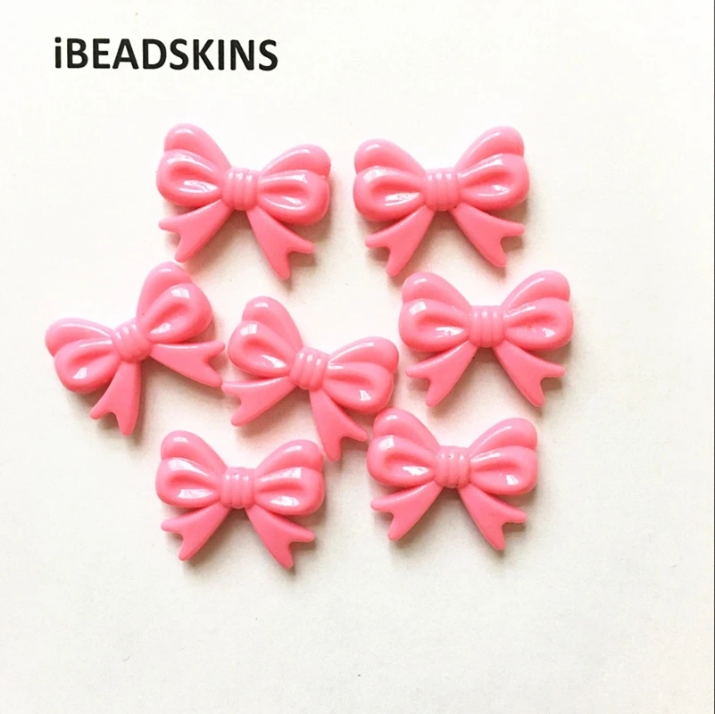 Новое поступление! 29x23 мм 250 шт./лот акриловые бусины в форме банта для