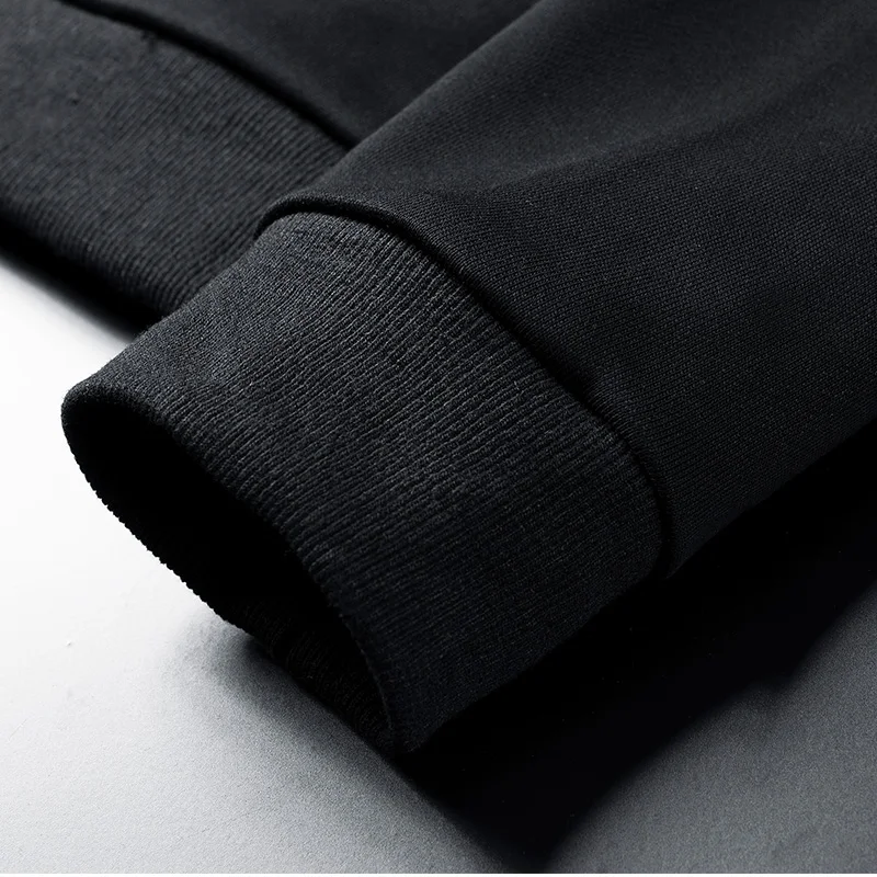 Мужской спортивный костюм однотонный с длинными рукавами и штанами набор