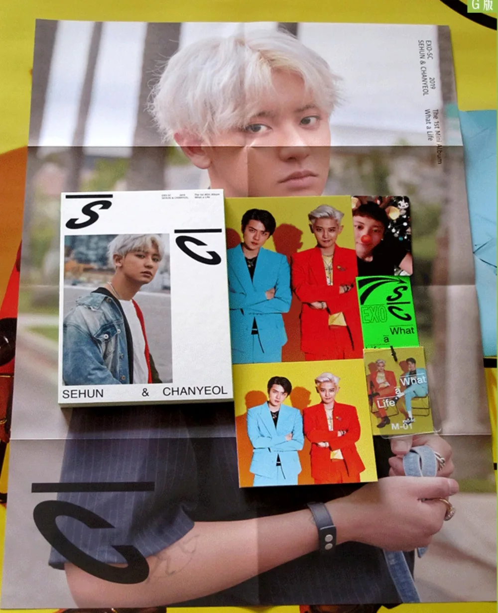 Подписанный EXO SC SeHun Chanyeol autographed What a Life mini 1-й альбом k-pop 79