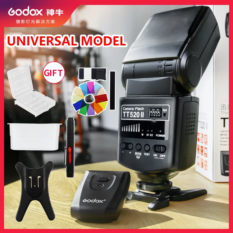 Godox TT520 II Flash TT520II со встроенным 433 МГц беспроводным сигналом+ передатчиком комплект для Canon Nikon Pentax Olympus DSLR камер