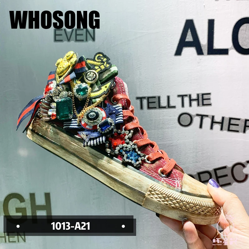 Женская обувь на каждый день Кроссовки с высоким берцем тканевая женская