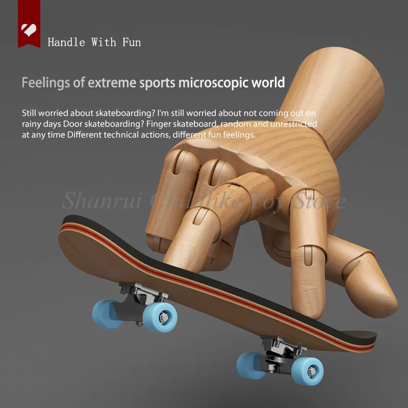 

Tech Fingerboard Wooden mini skateboard Set finger skate Scooter With Bearings Wheel Maple deck Sport Game Novelty Children Gift