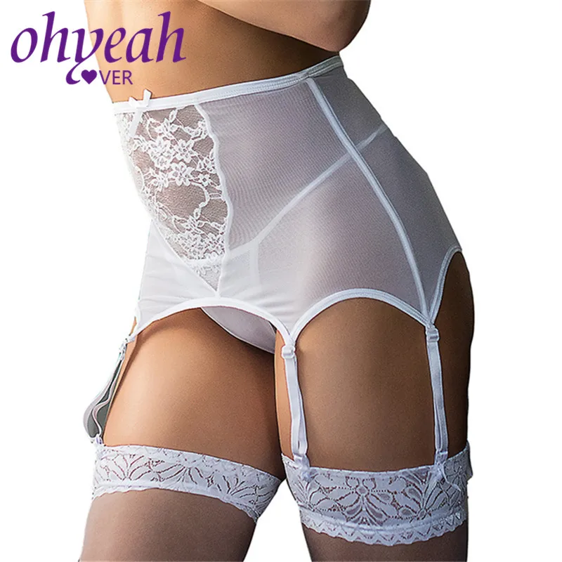 Ohyeahlover, сексуальная Кружевная подвязка, трусики, женское нижнее белье, высокая талия, подтяжки, женские сексуальные, размера плюс, пояс для чулок, PM5140