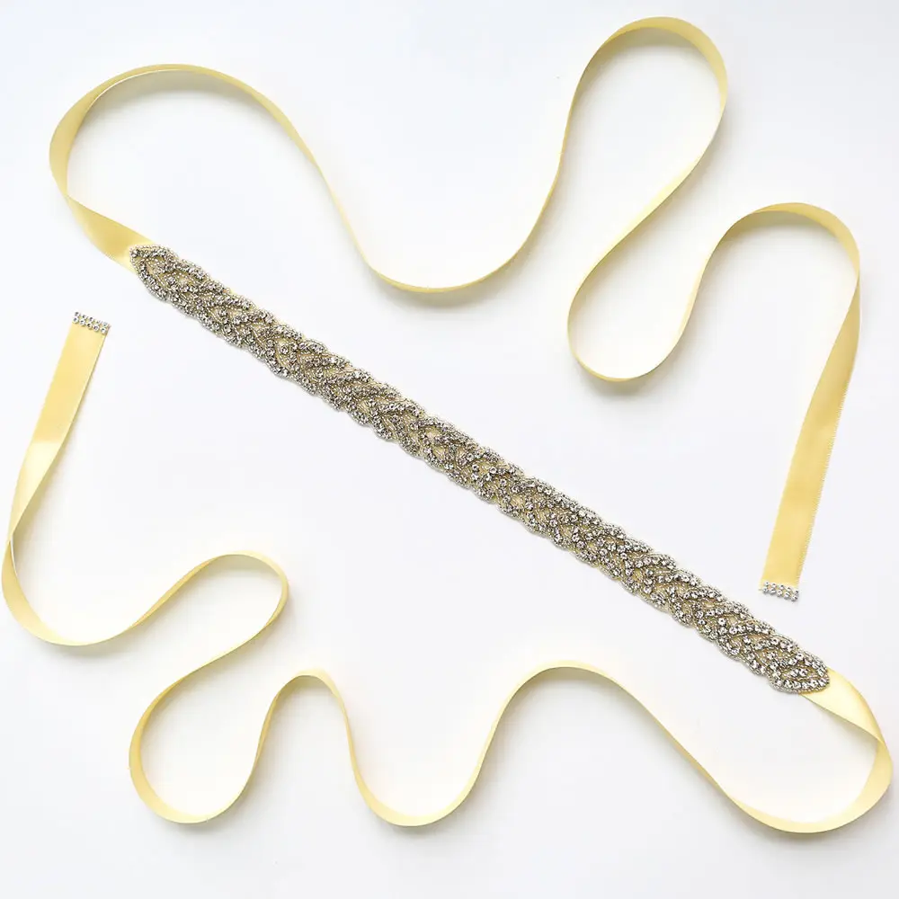 Свадебный пояс с кристаллами свадебный для выпускного вечера подружки