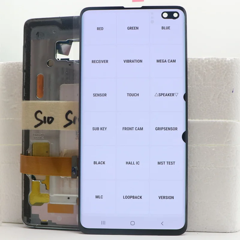 Ceny 100% Oryginalny AMOLED S10 + LCD Do SAMSUNG Galaxy S10 Plus Wyświetlacz G975 G9750 SM-G975F/DS G975FN Ekran Dotykowy Digitizer Zgromadzenie