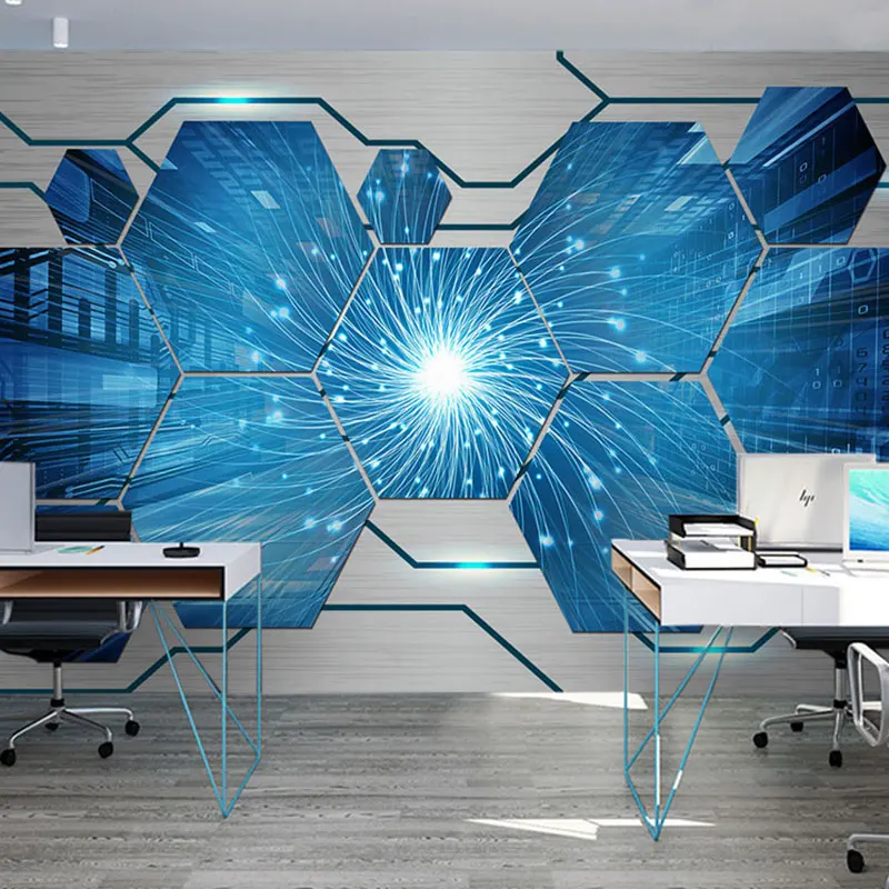 3D научная фантастика VR-музей декор для отеля настенная роспись игровой зал