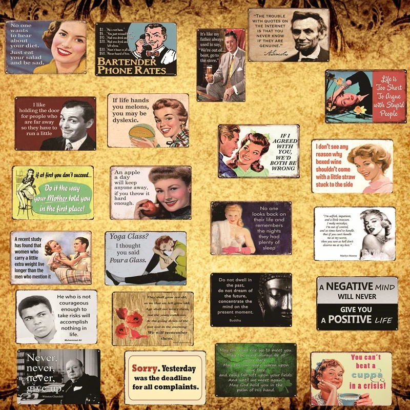 Поэзия на английском языке пинап винтажная металлическая ретротиновая вывеска