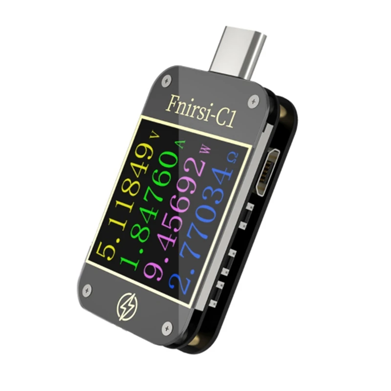 

FNIRSI C1 Type-C PD Trigger USB-C Вольтметр Амперметр Тест на протокол быстрой зарядки Type-C измеритель внешнего аккумулятора