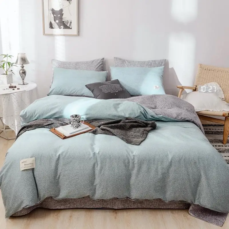 

Комплект постельного белья, ультрамягкий Воздухопроницаемый комплект из 3/4 предметов, простыня с простыней из промытого хлопка и полиэстер...