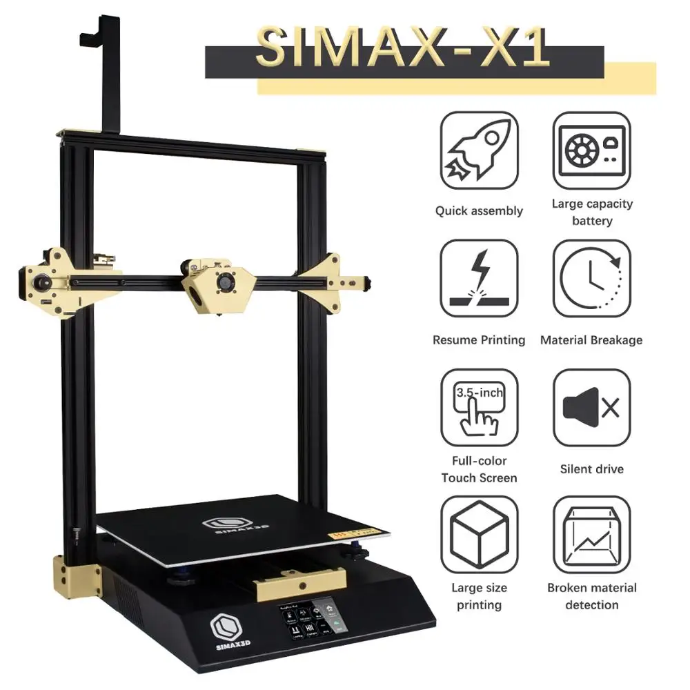 SIMAX3D X1 Горячая продажа anet a8 промышленный 3D принтер DIY настольный Большой размер
