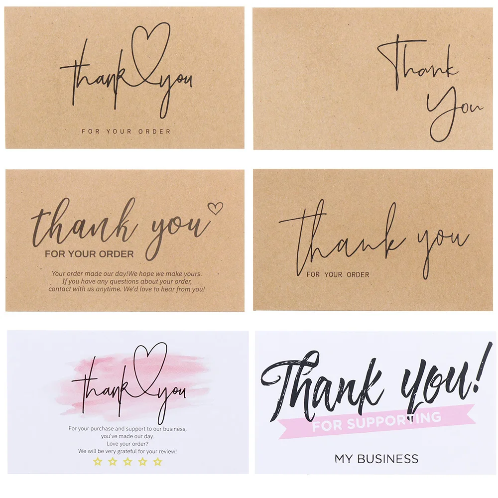 30/50 шт. натуральная фотография спасибо за заказ открытка для маленького магазина