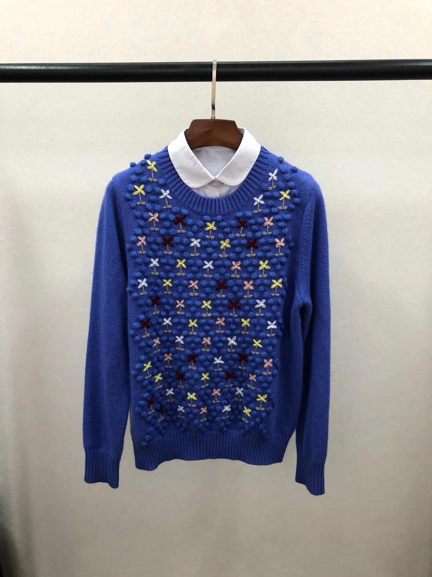 

Новинка 2021, женский модный пикантный Повседневный кашемировый свитер с длинными рукавами и крючком ручной работы, 1021