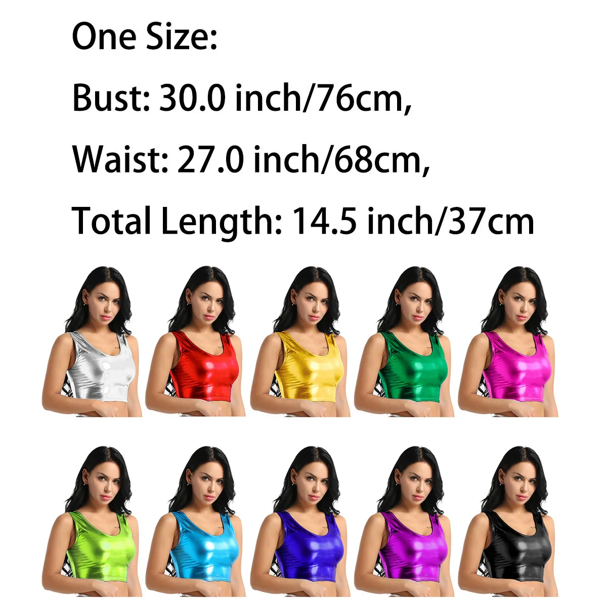 Женская майка с металлическим блеском