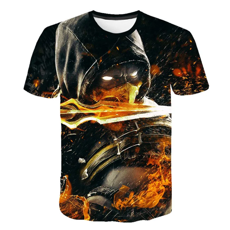 

Summer 3D Mortal Kombat 11 T Shirt Boys Popular T Shirt High Quality Soft Classic Harajuku Mortal Kombat 11 Top