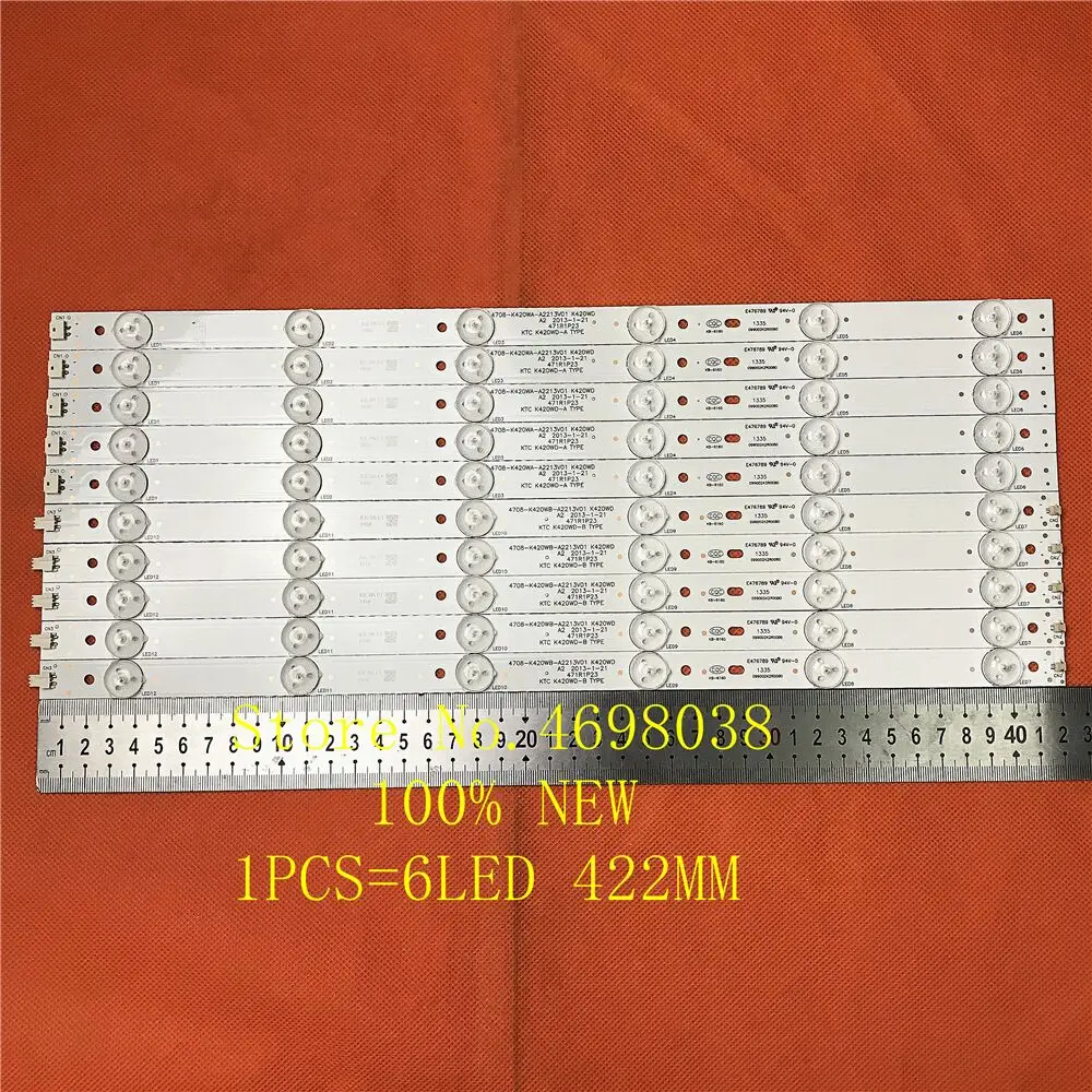 10 шт./компл. для светодиодной подсветки T C L LE42D31 42D59EDS 4708-K420WA-A2213V01 K420WB | Лампы и