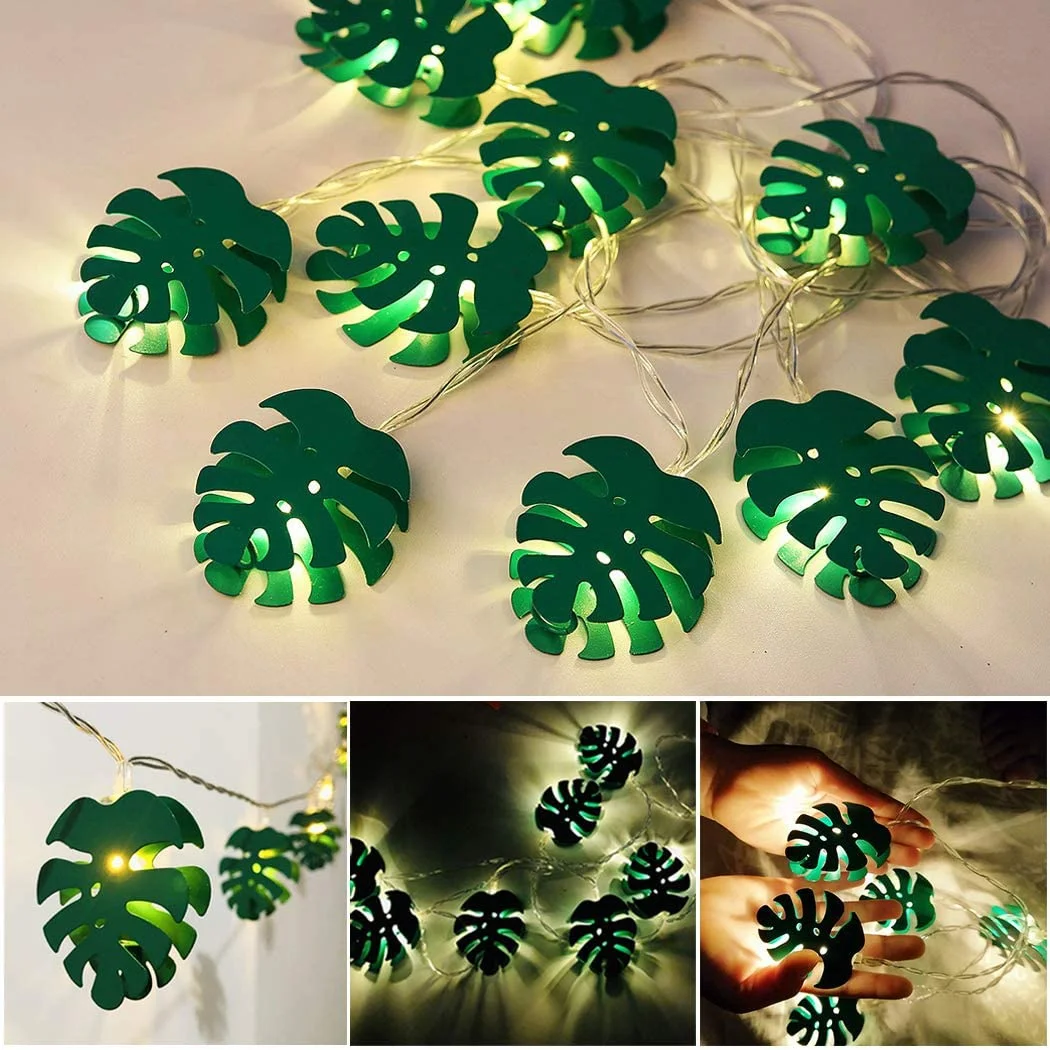 

LED Curtain Atmosphere Light Metal Turtle Leaf Lamp String Girl Heart Photo Props Home Christmas Birthday Party Decoration Light