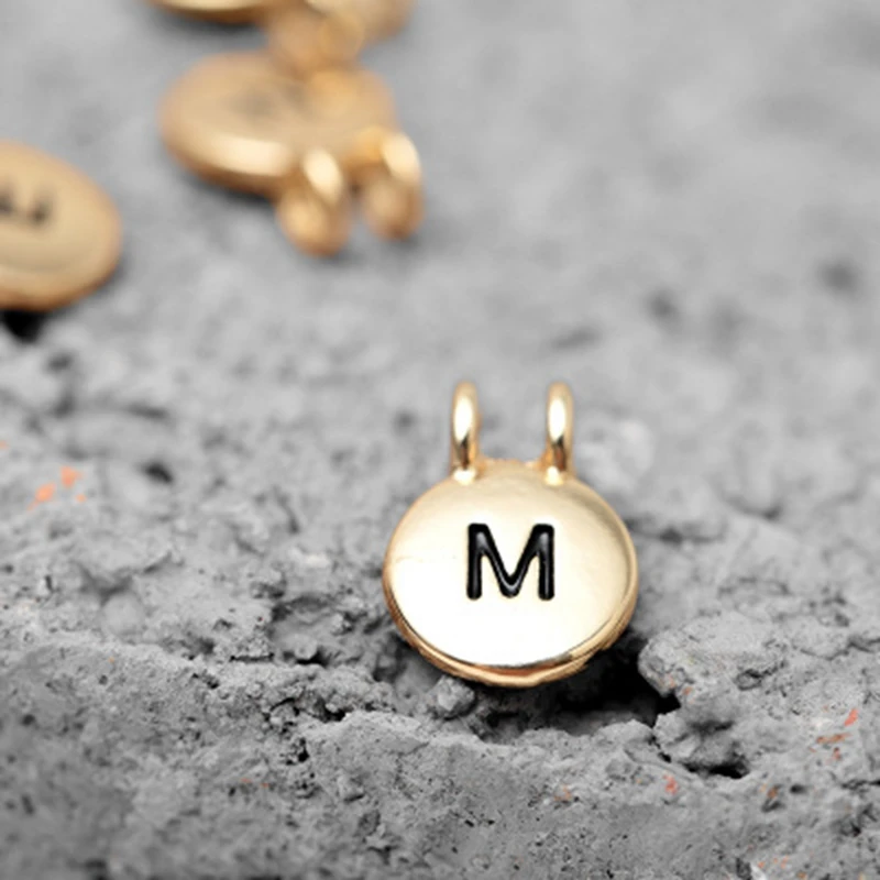 26 Алфавит диск письмо Начальная ожерелье A- Z буква штампованное имя слово цепь