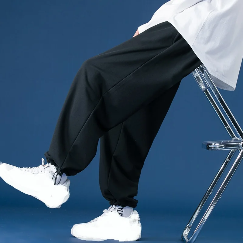 

Осенние модные леггинсы в Корейском стиле, брюки в девять точек, свободные спортивные Модные Цветные мужские брюки, лето 2021-40