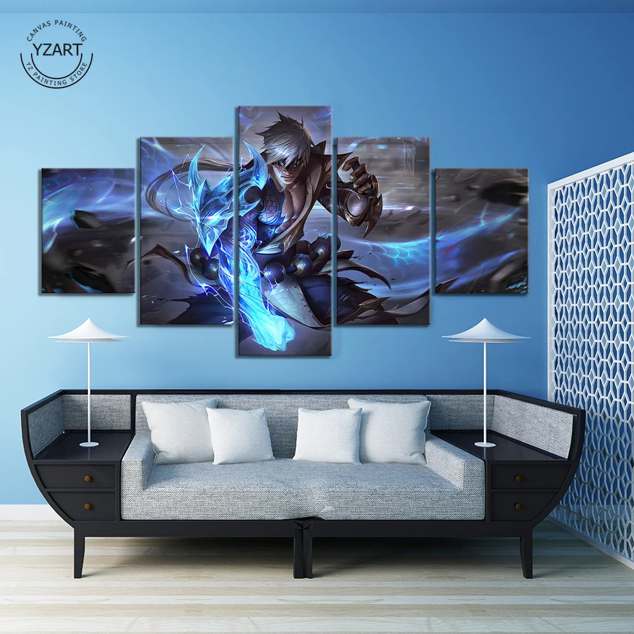 Игровой постер Storm Dragon Lee из Лиги Легенд Художественная Картина на холсте для
