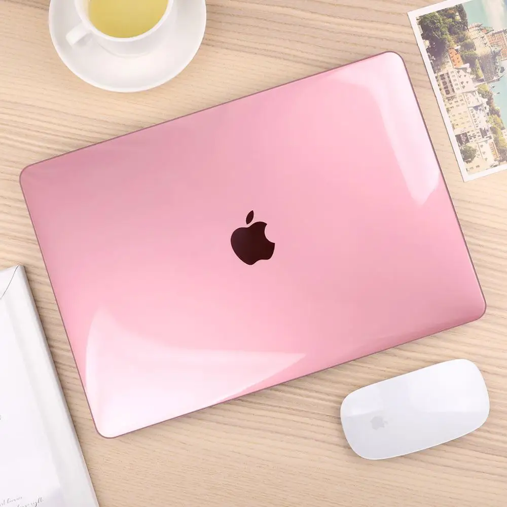 crystal pink Для MacBook Pro Air retina 11 12 13 1" Кристальный и матовый чехол для ноутбука для Macbook Pro 13 15 16 Touch Bar A2159 A1989 A2141 - Цвет: crystal pink
